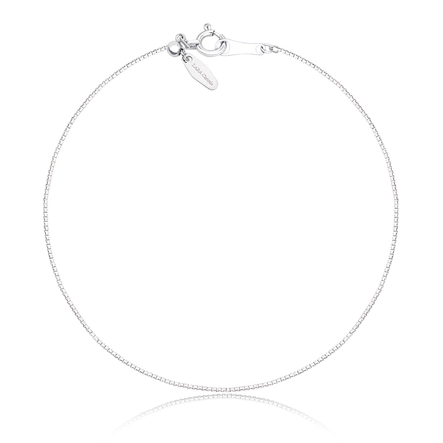 

Lara Christie Platinum Venetian Chain Bracelet, 0.8mm Wide, Approximately 0.8g, 18cm Long (lb97-0001-pt)