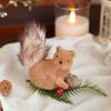 Cartoon Squirrel Hanging Decoration With Pinecone Accent Holiday Decoration For Christmas Gifts