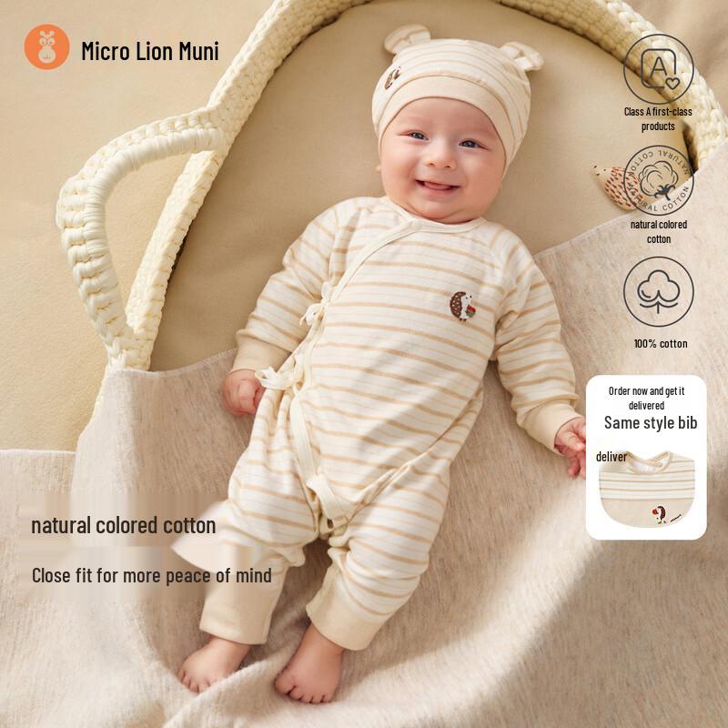 Wismorni Newborn Pure Cotton Long-Sleeve Romper 59