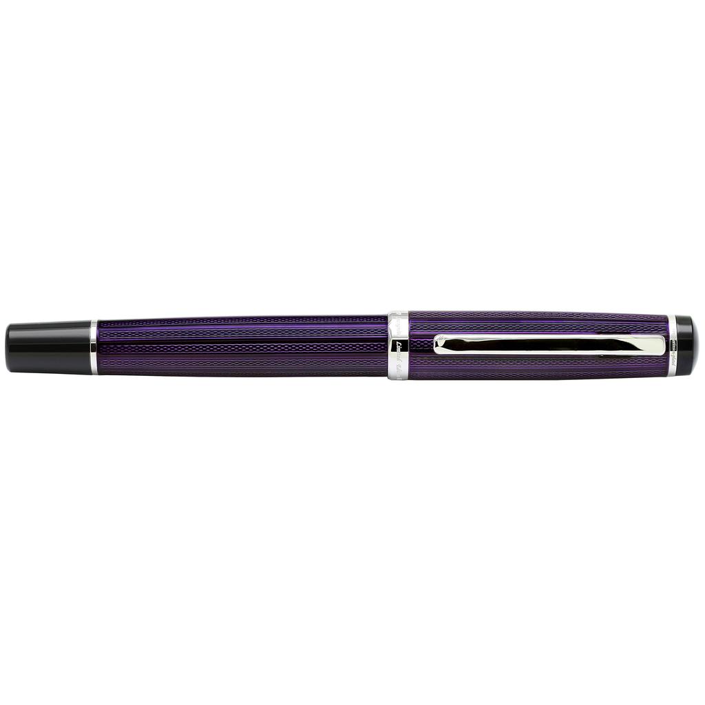 Xezo Incognito Ballpoint Fine Purple Pure Platinum Limited Serial Pen, Nib, Lacquer, Plated, Handmade, Edition,