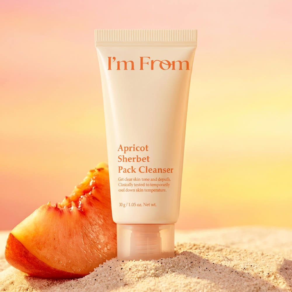 I'M FROM Apricot Sherbet Pack Cleanser 30g Korean Wash-Off Facial Cleanser for Smooth & Fresh Skin
