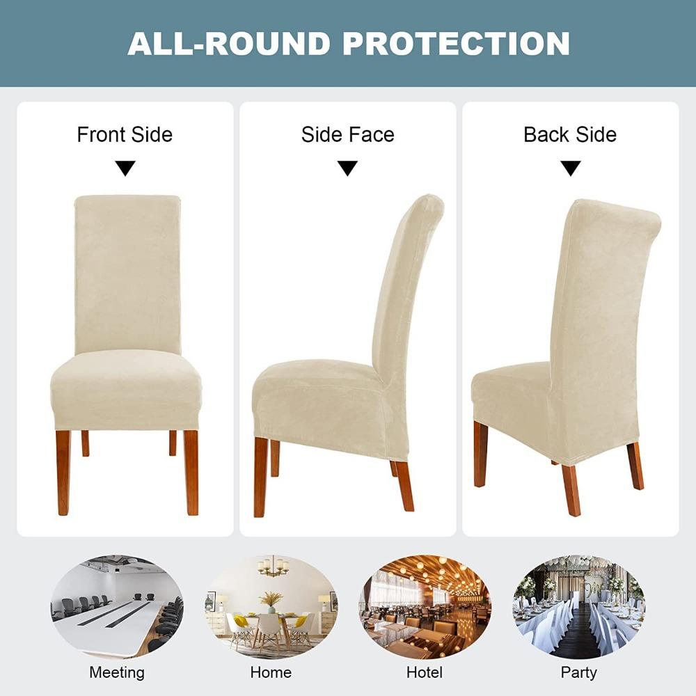 Stretch Velvet Chair Cover Universal Elastic Spandex Slipcover for Home Hotel Dining Chairs
