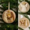 Nativity Scene Felted Craft Supplies With Instructions Handmade Embroidery Craft Set for Christmas Tree Decoration