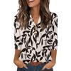 Camisas de Manga 3/4 Heley para Mujer Moda Verano Blusas Ropa para Vacaciones en la Playa