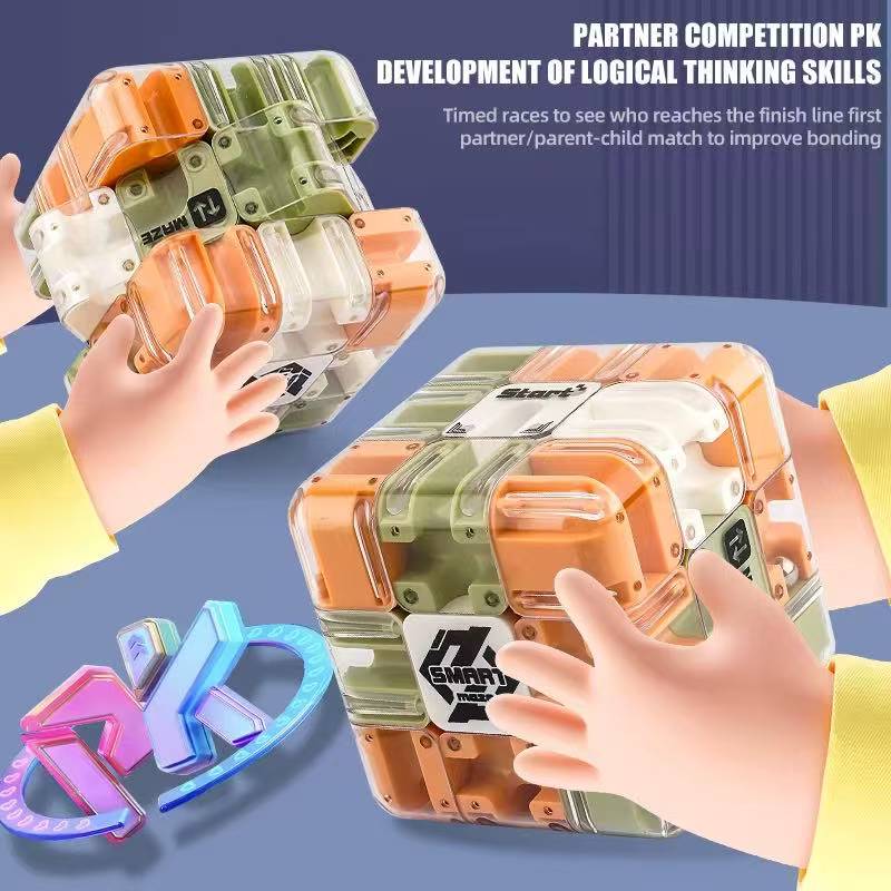 3D Maze Magic Cube Fidgeting Playthings Children Labyrinth Creativity Puzzle Intelligence Cube Logical Thinking Anti Stress Learning Playthings