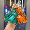 3D Cute Orange Beaver Keychain Cartoon Animal Doll Pendant Key Chains Bag Charm Car Keyring Accessories Gift