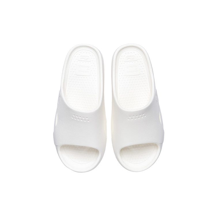 Li-Ning Versatile Casual Non-Slip Wear-Resistant EVA Silent Slide Sandals Women Footwear White AGAR008-1