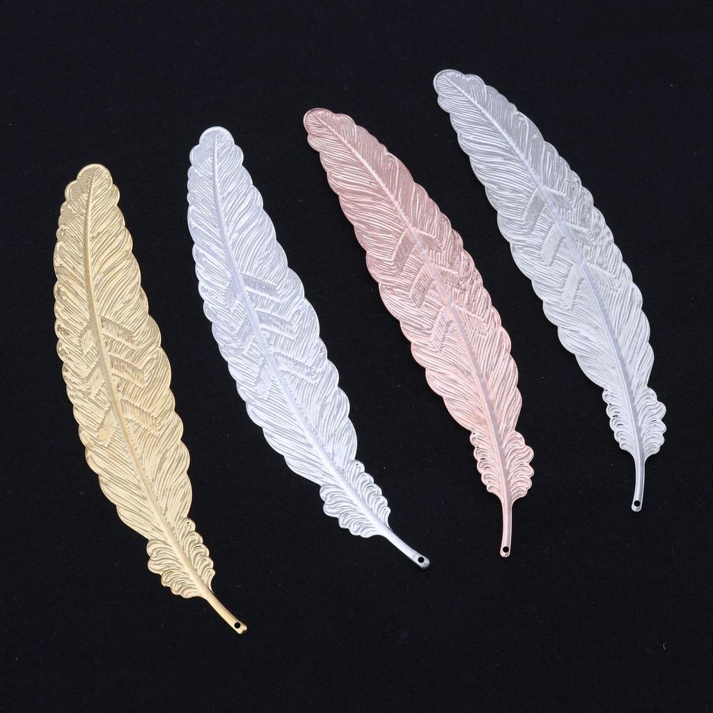 Metal Feather Leaf Photo Props for Japanese Nail Art Display