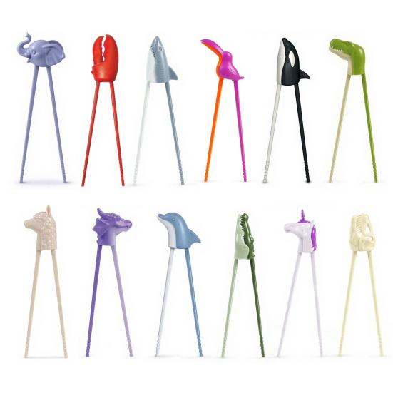 Tier Muster Lustige Essstäbchen Rutschfester Griff Niedliche Nudel Sushi Essstäbchen für Kinder Erwachsene Spülmaschinenfest Einzigartiges Geschirr für Zuhause Asiatische Mahlzeiten