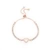 Colorful Zircon Butterfly Drawstring Bracelet Women's Cute Bow Knot Silver Adjustable Bracelet Fashion Birthday Jewelry Gift