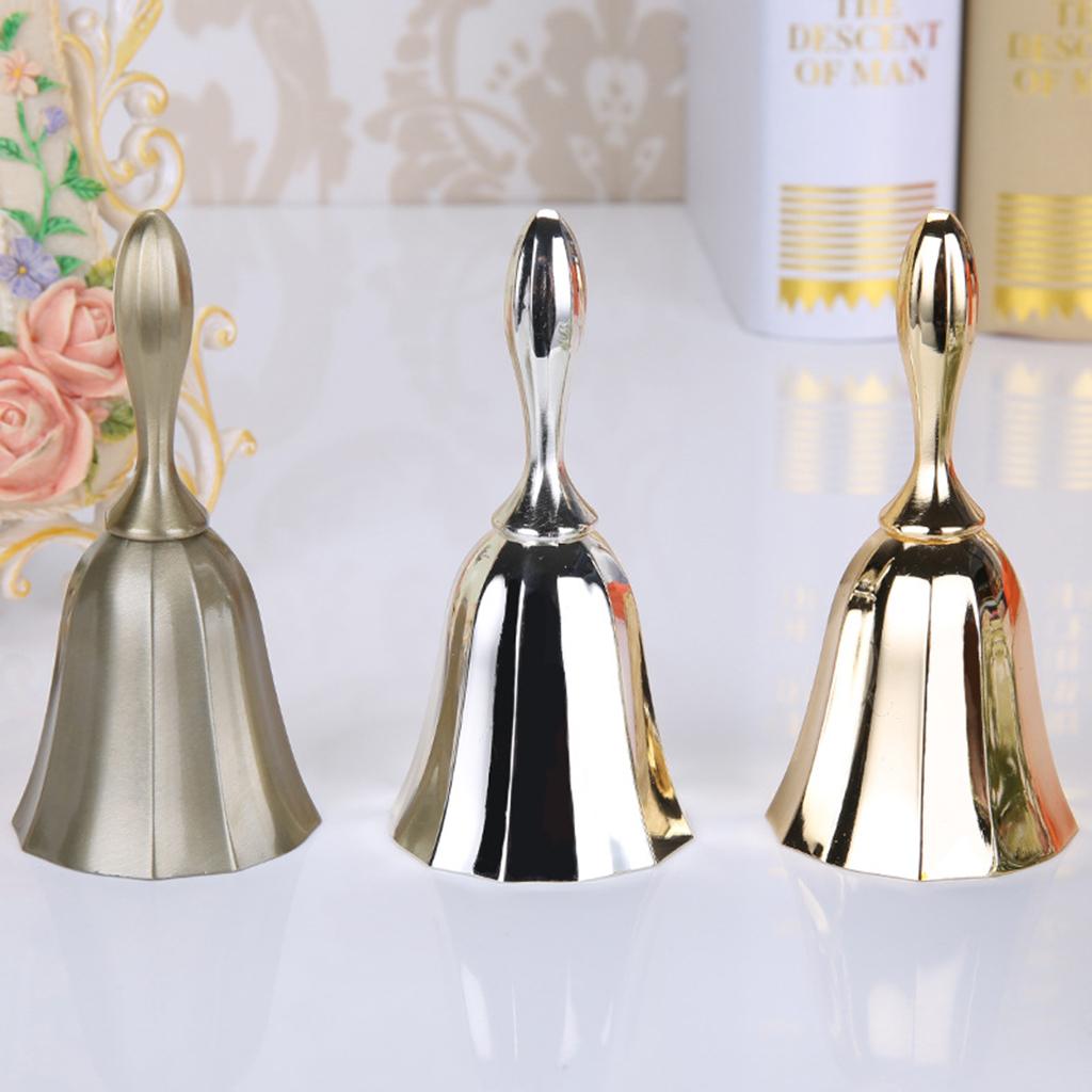 Desk Hand Bell Service Call Bells for Concierge Hotel , Golden