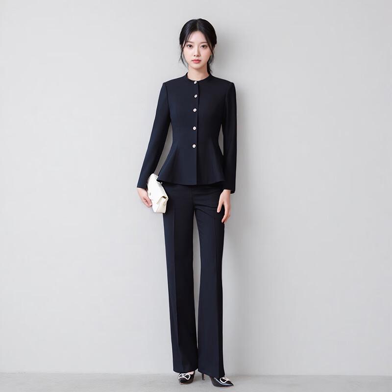 Women s Round Neck Professional Suit Set 2XL