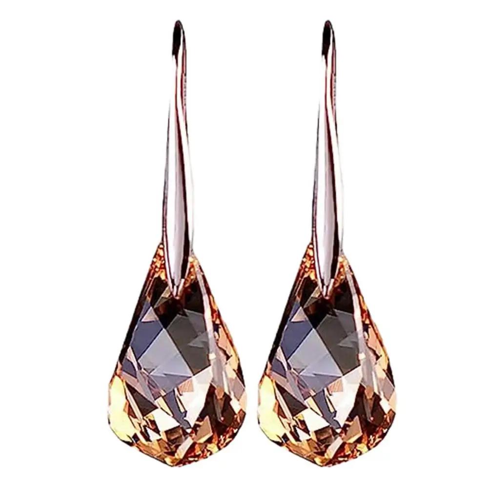 

Блестящие серьги-подвески со стразами и кварцем, цирконом, лимфодренажные серьги для похудения с магнитами для женщин