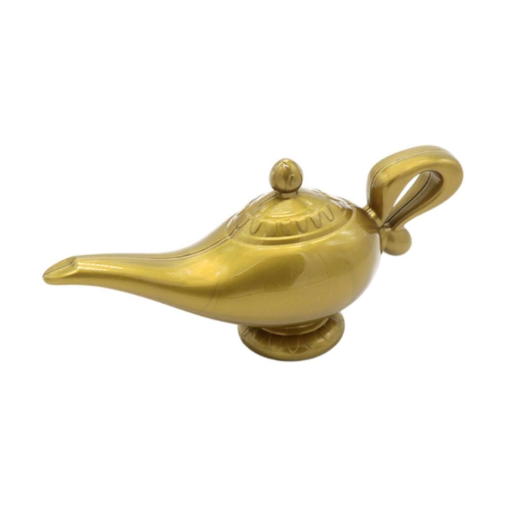 Genie Lamp Ornament Genie Light Toy, Gift Collection Home Decoration Desktop Decor Photo Props for Halloween Bedroom Party
