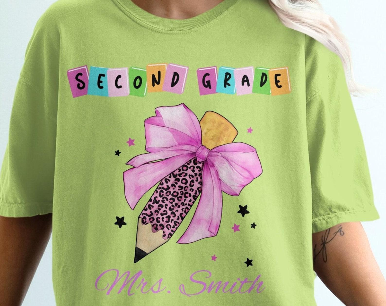 Second Grade Personalized Teacher T-Shirt 3XL