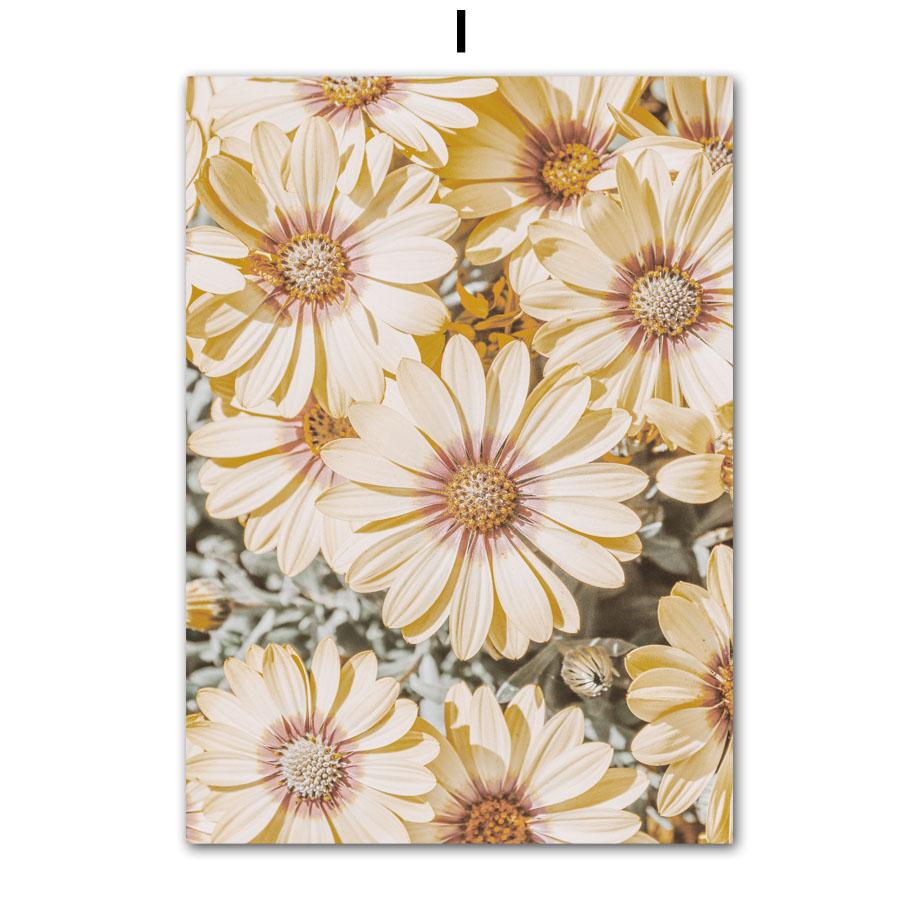 Autumn Forest Cabin Wood Deer Chrysanthemum Wall Art Canvas Painting Posters And Prints Wall Pictures For Living Room Home Decor