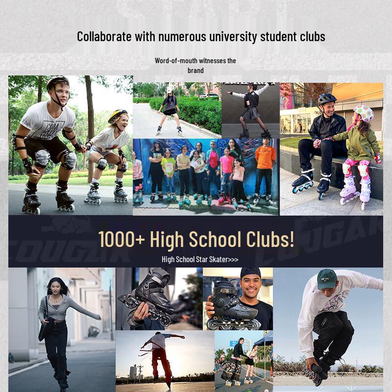 Patins Inline Ajustáveis COUGAR para Adultos com Rodas Full-Flash