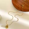 Minimalist Sea Inspired Adjustable Length Stainless Steel Necklace For Layering Stackable Jewelry Gift For Her