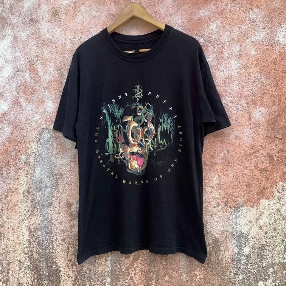 Skinny Puppy The Greater Wrong Of The Right T-shirt Volledige Maat S-5XL FH784 Unisex T-shirt
