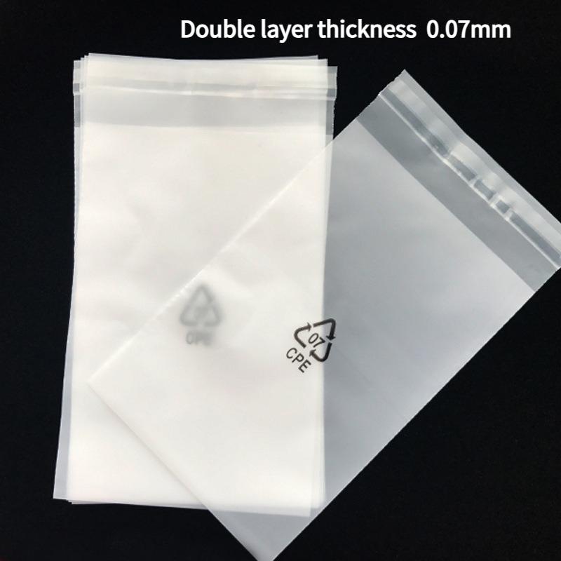 

CPE Environmentally Friendly Frosted Self-adhesive Bag Mobile Phone Case Packa Bag Jewelry Data Cable Earphones Universal Packaging Storage Pouch 8x18cm 100pcs