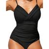 Neuer Mesh Sexy Einfarbiger Schlankmachender Bikini Lagerware Großhandel