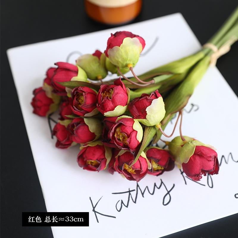 

Simulated lily of the valley silk flowers 24 fake bouquets indoor wedding decoration ornament красный