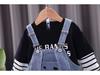 Fashionable Toddler Overalls 2-Piece Outfit for 1-Year-Old Boys, Perfect for Autumn and Spring