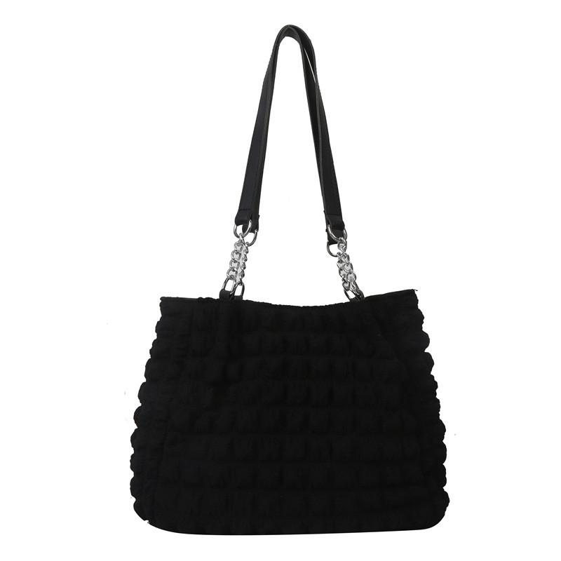 Lattice Wrinkled Vintage Crossbody Bag With Seams For Casual Outings