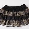Leopard Print Lace Patchwork Y2K Skirt - European & American Sexy Slim Fit