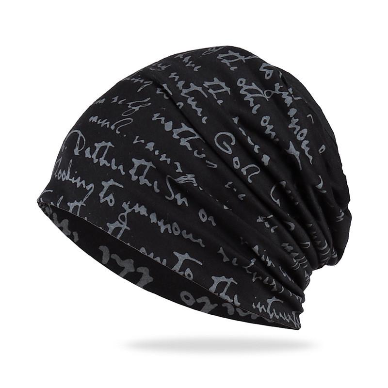 

Hip Hop Letter Knit Beanie With Breathable Polyester For Adults Spring Autumn Wear Style A