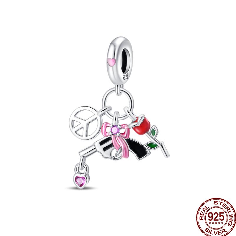 New Copper Lipstick High Heels Cosmetics Exquisite Fashion Beaded Beads Suitable For Pan Original Bracelet Diy