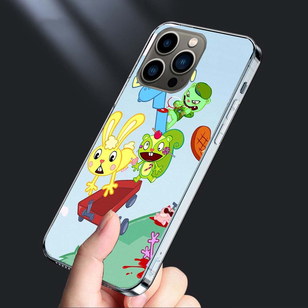 

Чехол для телефона Happy Tree Friends Для iPhone 16E 15 Pro 14 Plus 17E 16 17 Pro Max Air 11 12 13 Mini Ударопрочный Чехол Милый Чехол TP iPhone 11