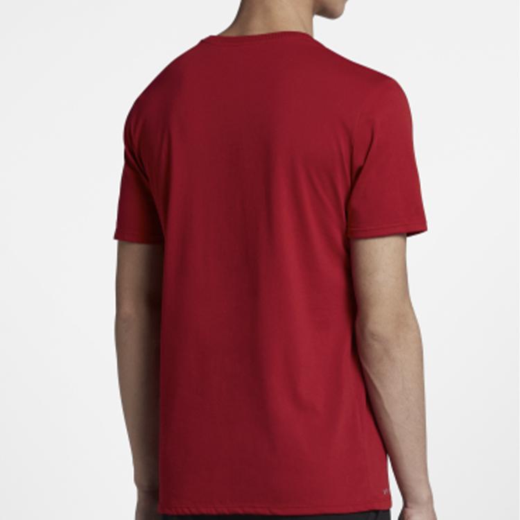 Jordan Iconic Quick-Dry Training Sports Short-Sleeve T-Shirt Men Tops Red AR7416-688