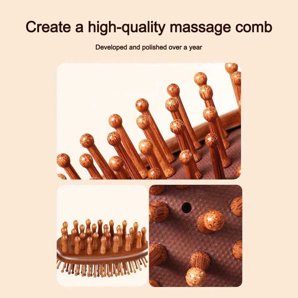 2-in-1 Scalp Massager Comb Double-Sided Head Meridian Comb Air Cushion Comb for Hair Relaxation