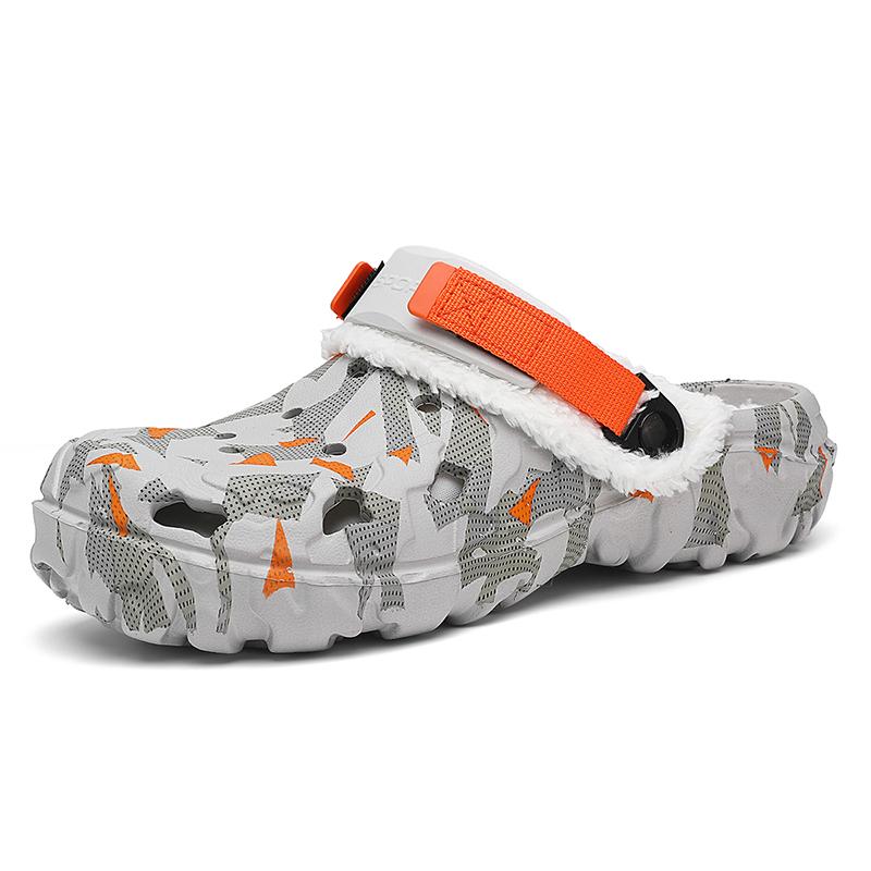 Fashion Winter Slippers Men outdoor Warm Shoes Non Slip Cotton Casual Clogs Slip on House Floor Slippers for Men