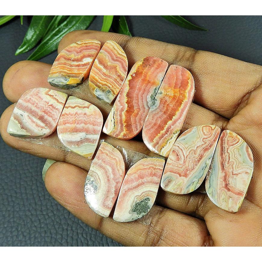17-31MM Natural Rhodochrosite Fancy Matched Earring Pair 5Pair Gemstone Lot SY-143