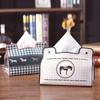 PU-Leder Taschentuchbox Europäischer Retro-Stil Wasserdichter Serviettenhalter Badezimmer Auto Wohnzimmer Couchtisch Universelle Aufbewahrungsbox