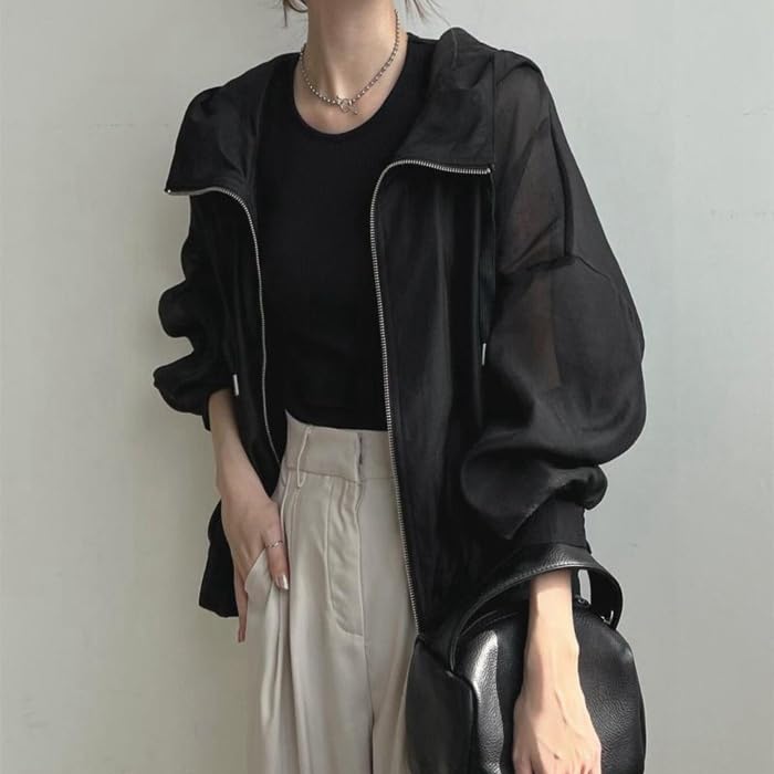 Ochrana proti UV záření Rash Guard Slunce UV Balón Dlouhý UV Rukávník Sluneční Ležérní Svrchní oděv Zdarma Dámská Mikina s Kapucí, Ochrana, Průsvitná, Průhledná Mikina s Kapucí, Jaro/Léto