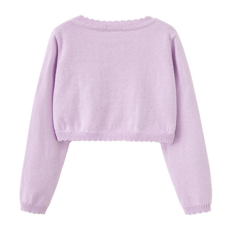 Pure Cotton A-type Sunflower Children's Shawl Summer Air-conditioning Shirt Girls Knitted Cardigan Jacket
