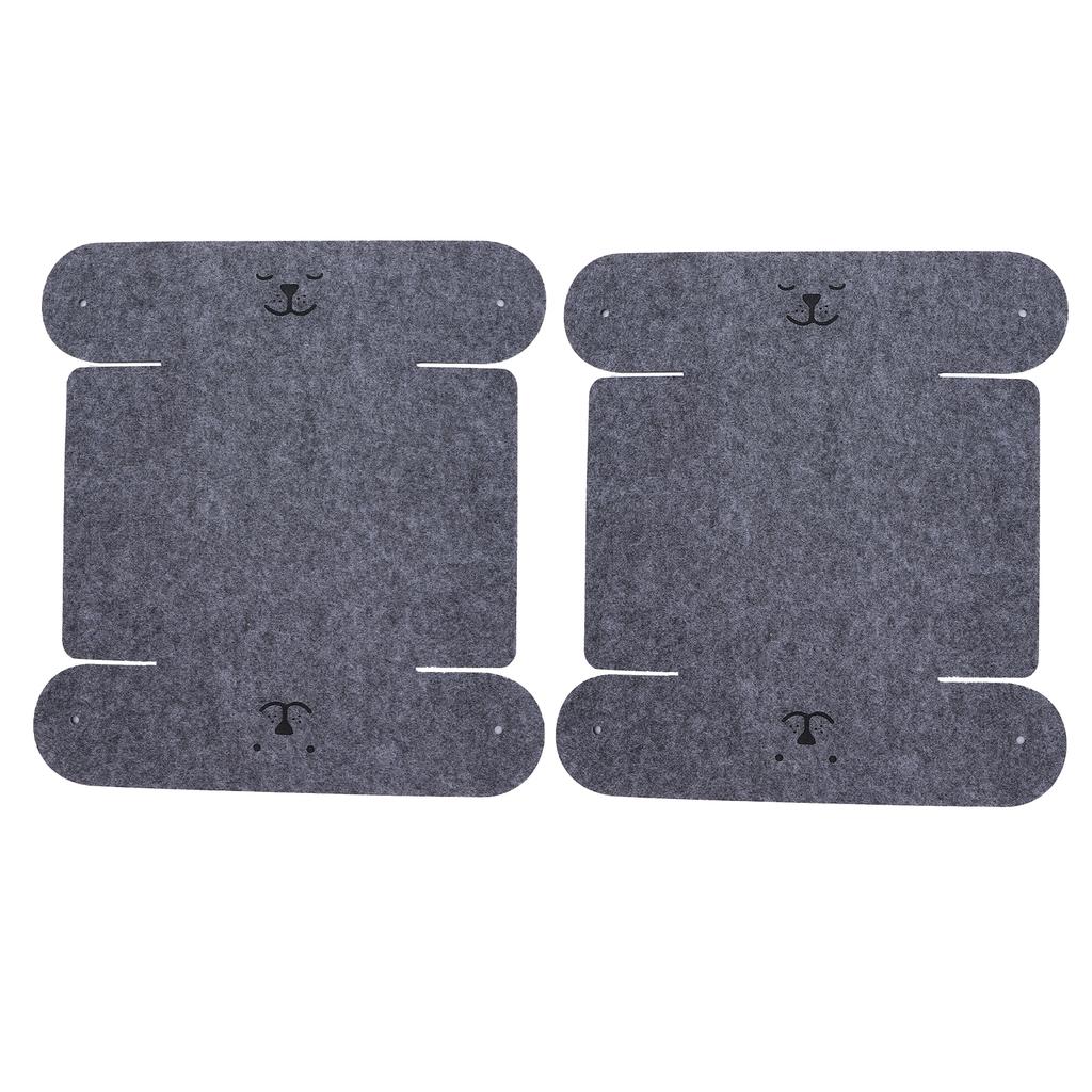 2 Pcs Desktop Storage Felt Box Foldable Felt Storage Basket Makeup Organizing Basket for Home
