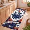 Edmonton Oilers Customizable name kitchen floor mat easy to clean and wipe down Suitable for kitchens living rooms and entryways—a perfec