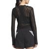 adidas Story Mesh Sports Casual Slim Fit Round Neck Long Sleeve T-Shirt Women Tops KB7607