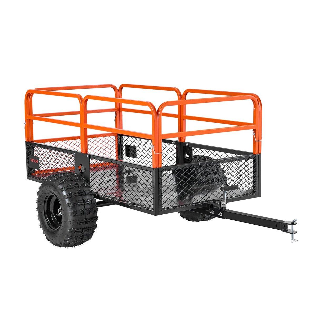 Remorque benne 1800 lbs 28 Cu. Remorque de Jardin en Acier à Tracter