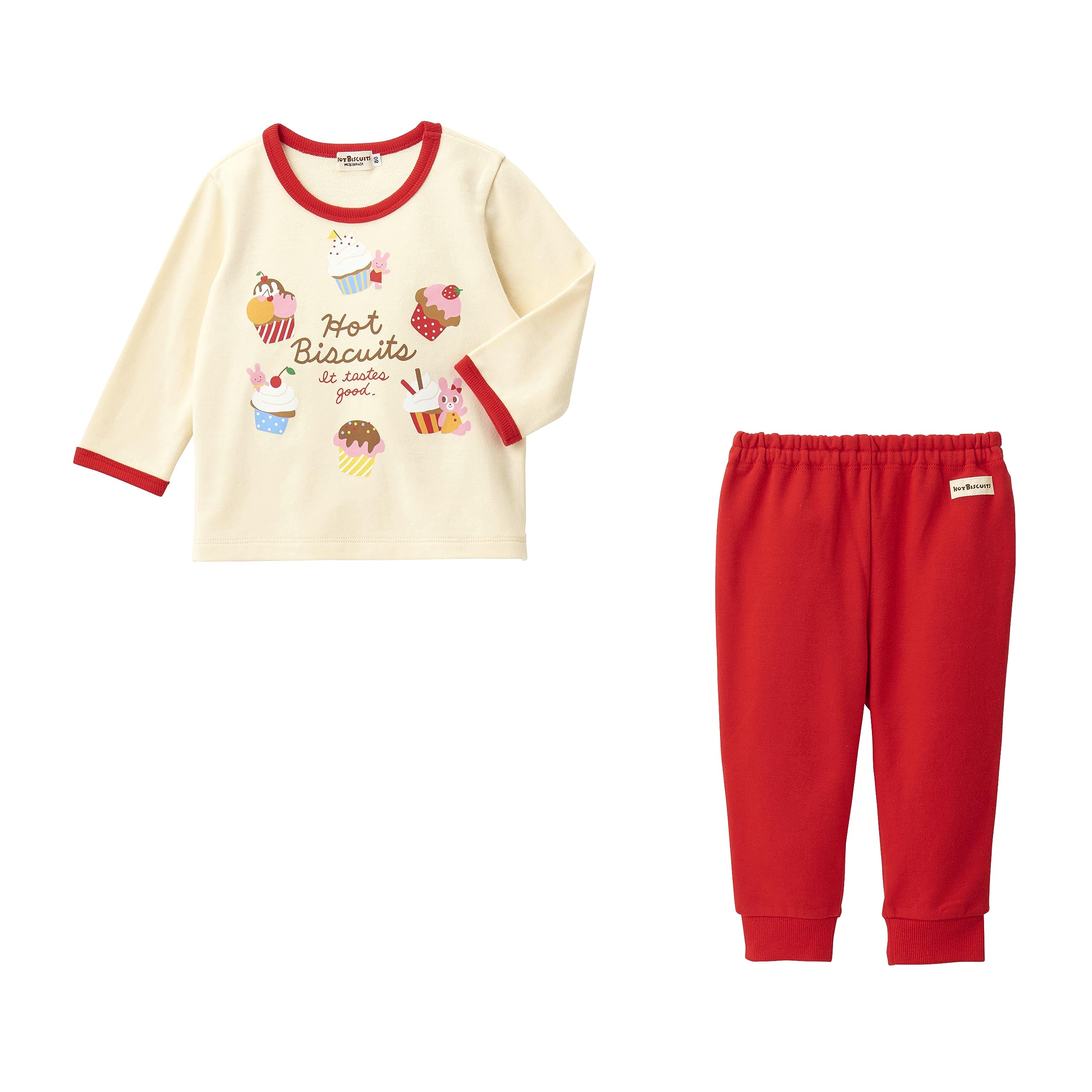 

MIKIHOUSE HOT BISCUITS Loungewear for Boys and Girls, Kids Clothing, Red, Size 90cm, 73-7302-497
