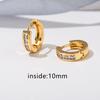 New Fashion Silver Color Geometric Round Hoop Earrings For Women Girls Shiny Rhinestone Delicate Wedding Jewelry Gifts