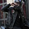 Autunno Inverno Uomo Giacca in pelle moto Risvolto Ricamo Vintage Locomotiva Giubbotti Pu Biker Coat Streetwear Maschile