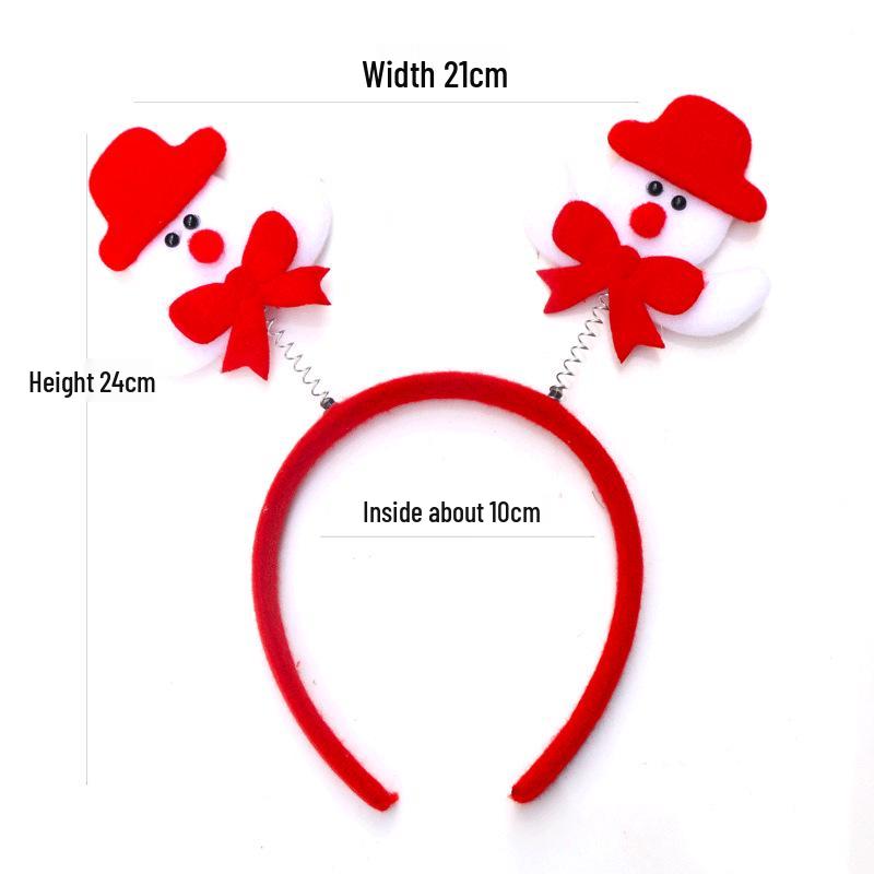 Christmas Headband: Santa, Snowman & Reindeer Antlers for Kids' Party