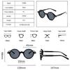 SO&EI Trending Punk Women Round Sunglasses Vintage Rivets Men Blue Green Sun Glasses Shades UV400