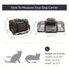 Dog Cat Pet Carrier Bag Foldable Travel Dog Carrier Two Side Expandable Pet Carrier Backpack Pet Travel Carrier