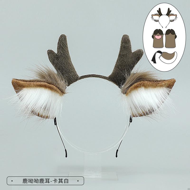 Chiristmas hair accessories antler Headband Halloween cosplay accessories y2k Beast ear headband Hair band girls item deer ear